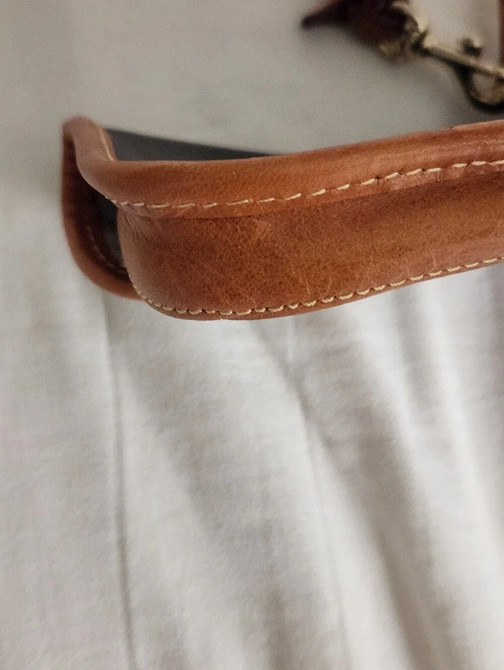 Dooney and Bourke Pebbled Leather Bristol Pouch with Clip Black w Brown Trim